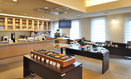 写真:朝食バイキング会場